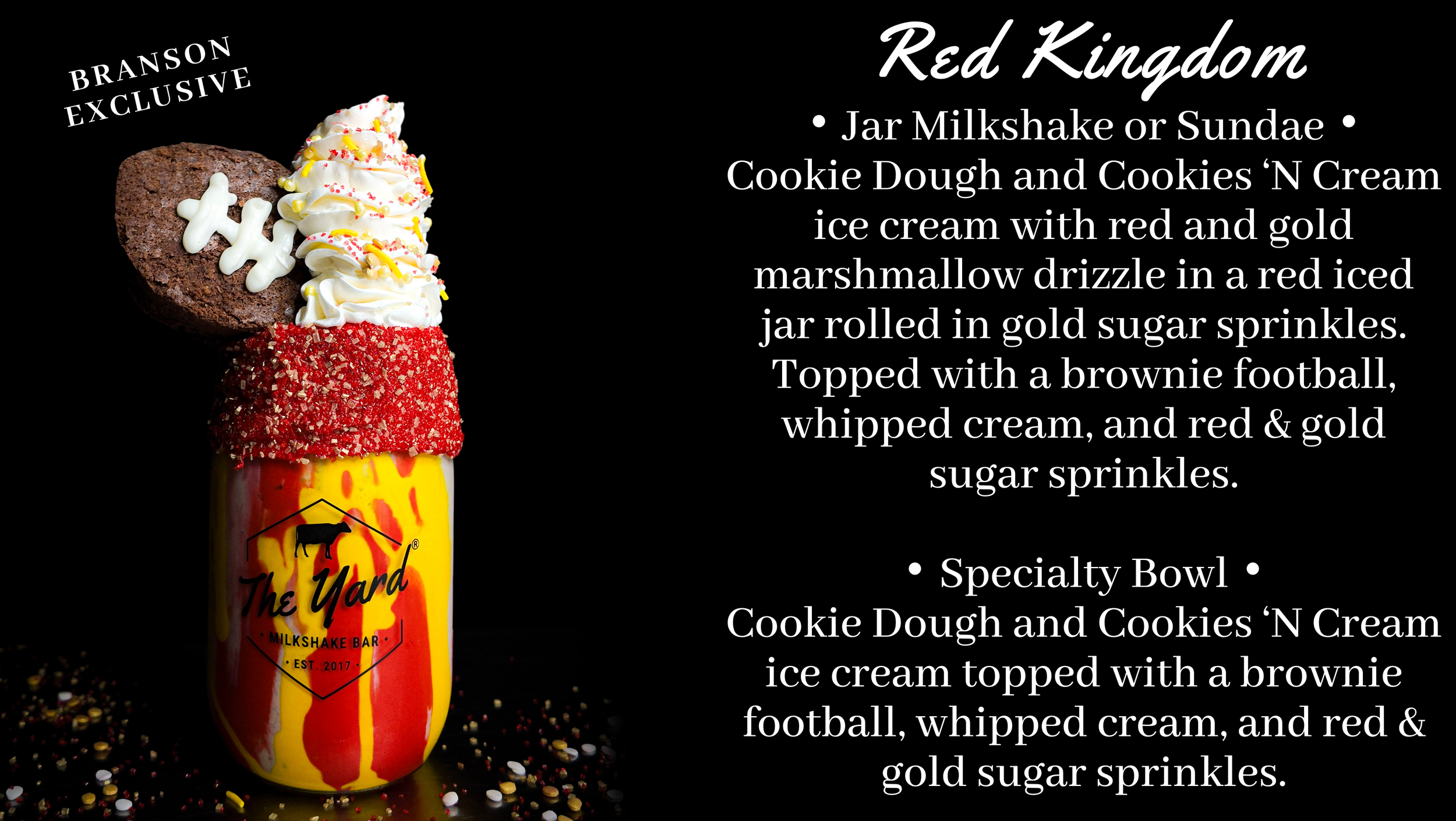 Branson Menu Reza Coupon — The Yard Milkshake Bar - As seen on